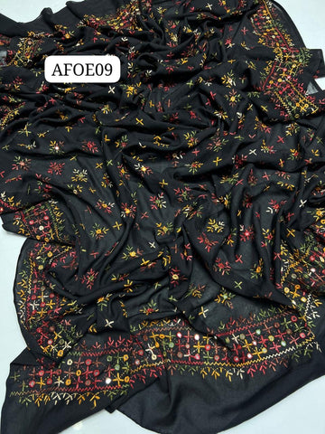 Stuff Swiss Lawn Chawal Shisha Jaal 4 Sided Border  With original Mirror heavy work  beautifull Chaddar Latest Artical💫